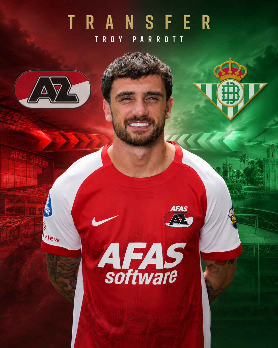 OFFICIEEL: Parrott verlaat AZ en tekent bij Real Betis