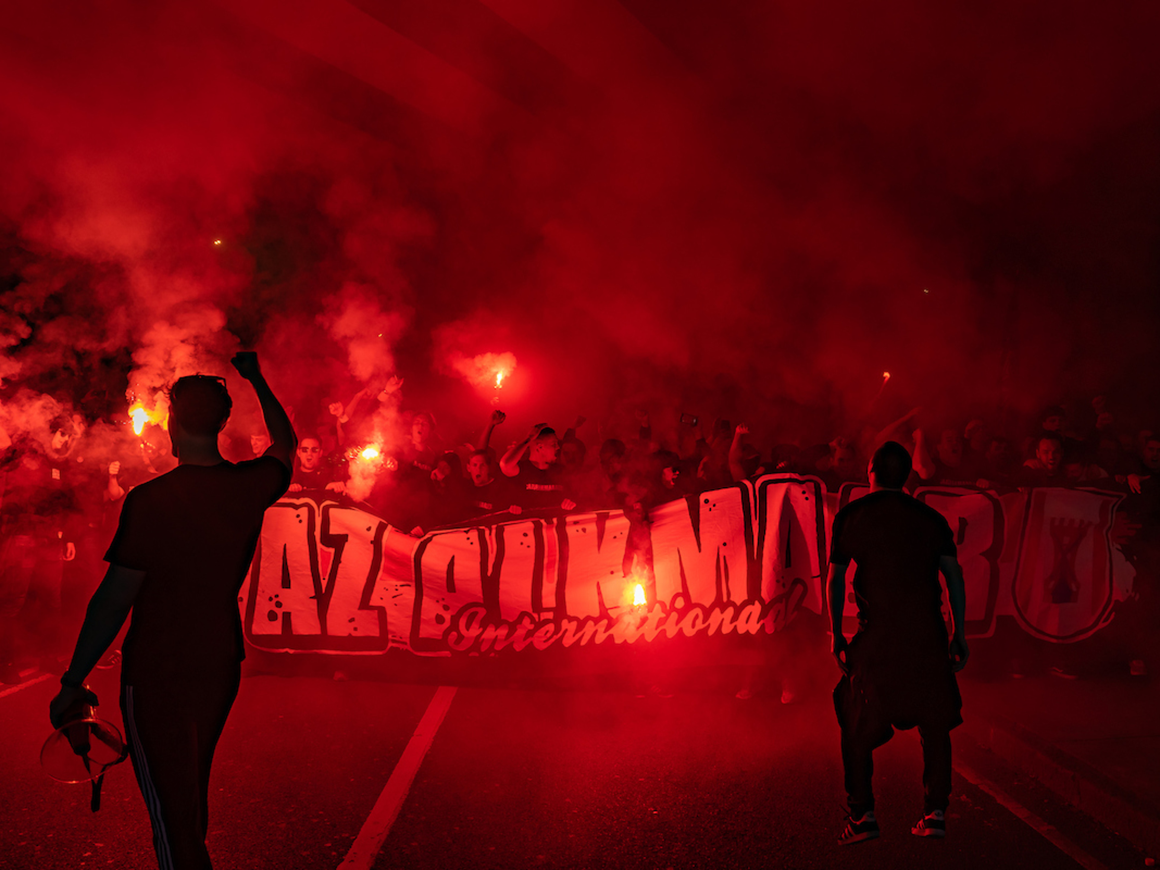 Groot busonthaal en Omloop Victory Party rond AZ – Levski Sofia